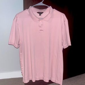 Banana Republic Luxe Touch Performance Medium Pink Polo Shirt